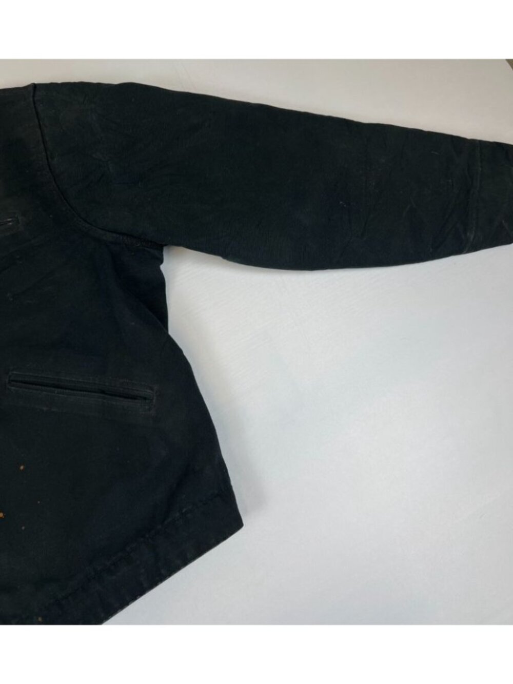 Vintage Carhartt J01 BLK Detroit Jacket Made in USA Blanket Lined Workwear Black - Picture 7 of 13
